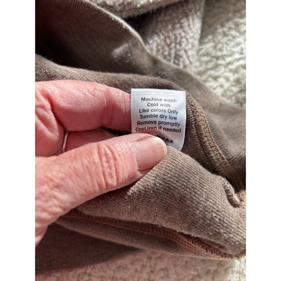 Goodlife Reverso Fleece Sweatshirt Macchiato Brown Size M - Picture 8 of 10